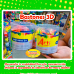 JUEGO  "BASTONES 3D" X 65 PZAS. ARTI CREATIVO