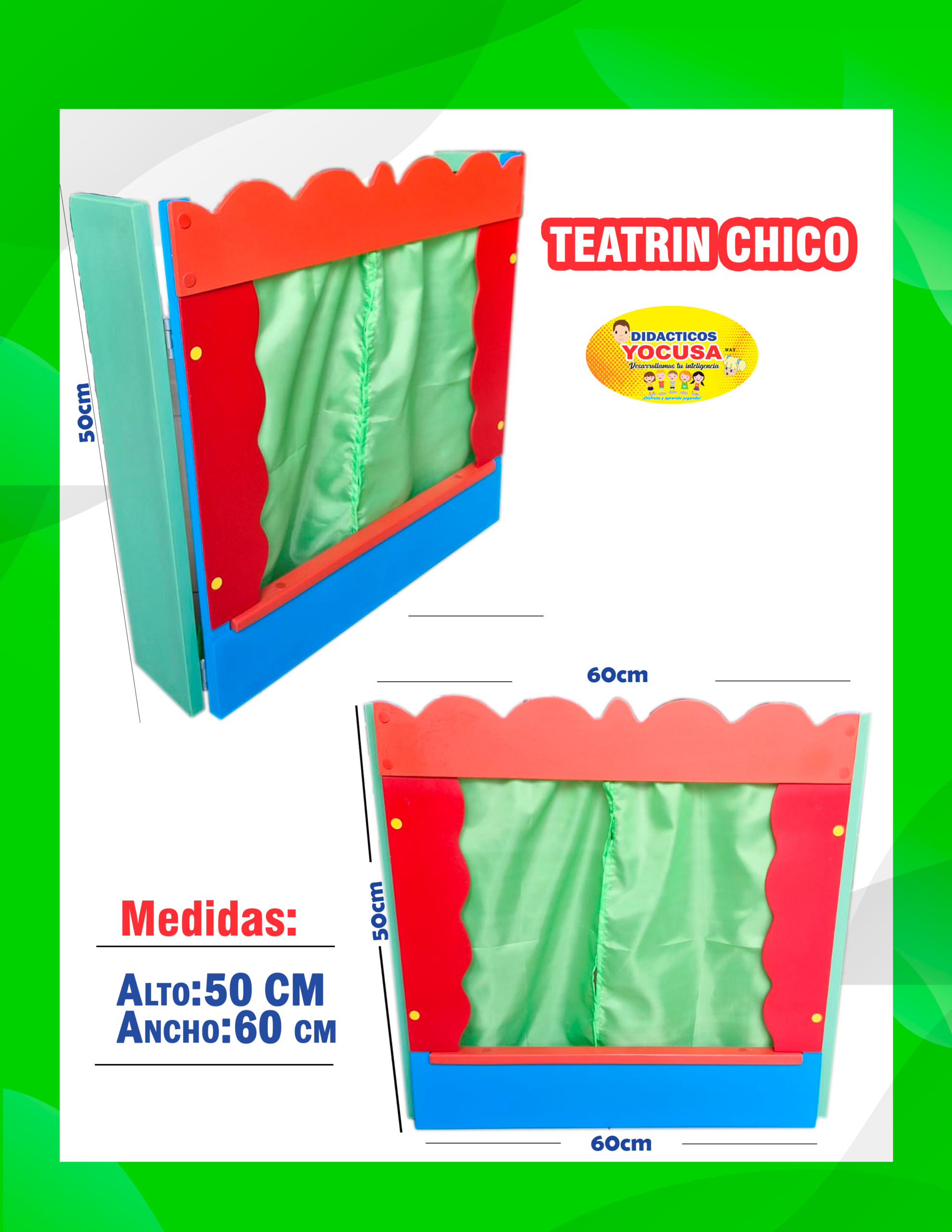 teatrin verde CHICO TEATRIN CHICO 50 x60 - Imagen 1