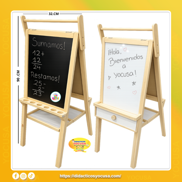 PIZARRA CABALLETE NORMA 90X32CM CHICO