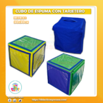 Cubo con tarjeta  30x30 con forro