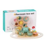 juego de té de madera
