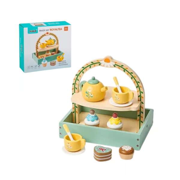 JUEGO DE TE DOBLE MADERA KABI