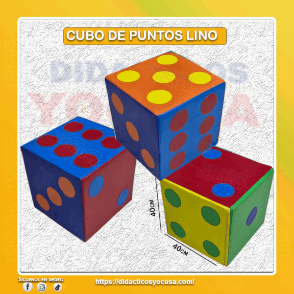 CUBO DE PUNTOS DE 40X40 CM