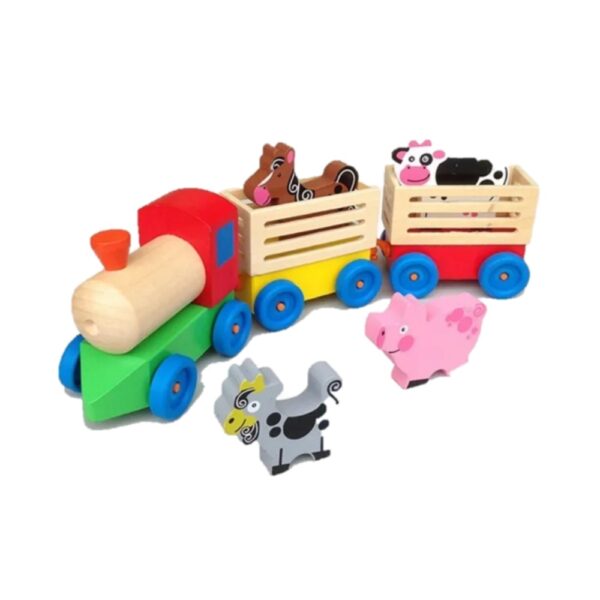 TREN ANIMAL CAJA AMARILLO