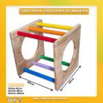 CUBO PARA EXPLORAR DE MADERA 40X40X20 CM