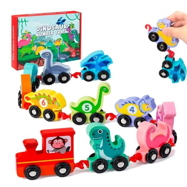 TREN DINO  DE MADERA