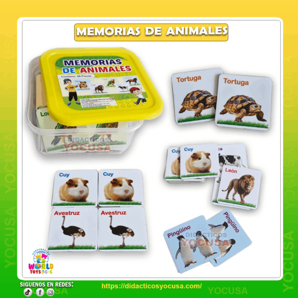 MEMORIA DE ANIMALES X 48 PCS TAPE