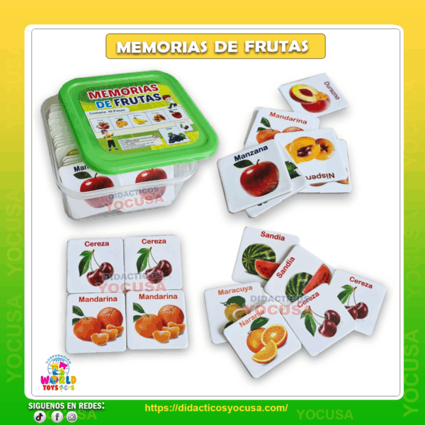 MEMORIA DE FRUTAS  X 48 PCS TAPER