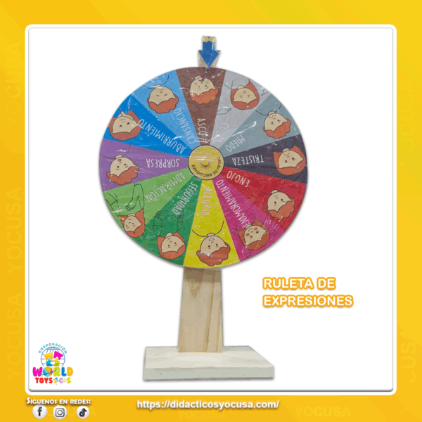 RULETA DE MADERA DE EMOCIONES GRANDE