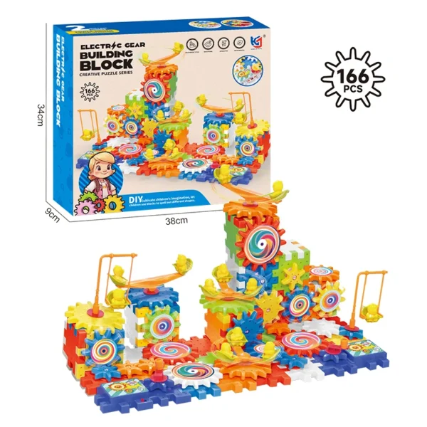 JUGUETE BLOQUE ENGRANAJE X 166 PCS CAJA -