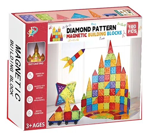 POLIEDRO IMANTADO X100 PCS COLORES CAJA ROJO