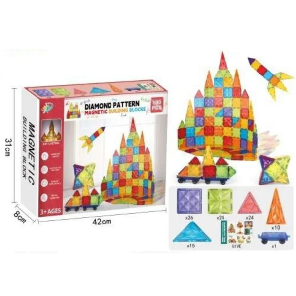 POLIEDRO IMANTADO X 80 PCS COLORES CAJA ROJO