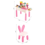 DIDACTICO MESITA LEGO X 89 PCS ROSADO - - Imagen 3
