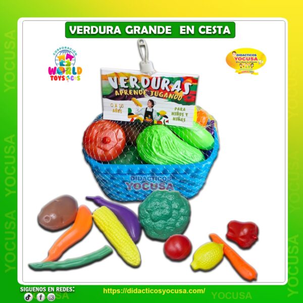 VERDURAS EN CESTA GRANDE COLORES