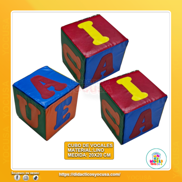 CUBO DE VOCALES 20X20