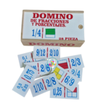 DOMINO DE FRACCIONES Y PORCENTAJES