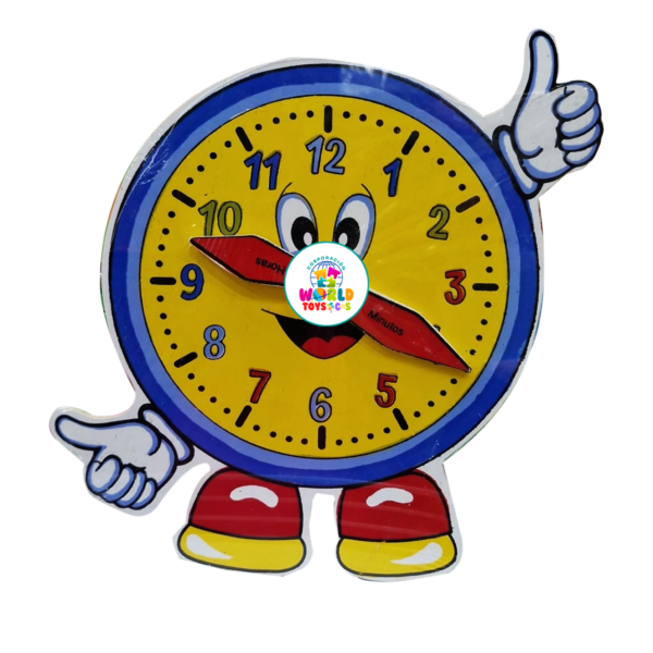 RELOJ PAYASO DE MADERA