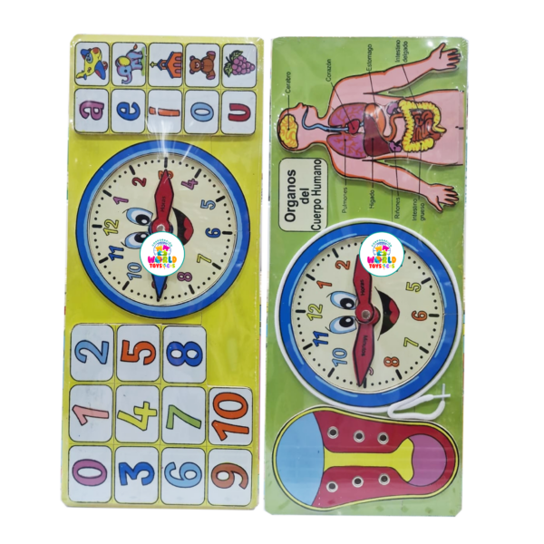 ROMPECABEZA ENCAJE DE  RELOJ CON NUMERO