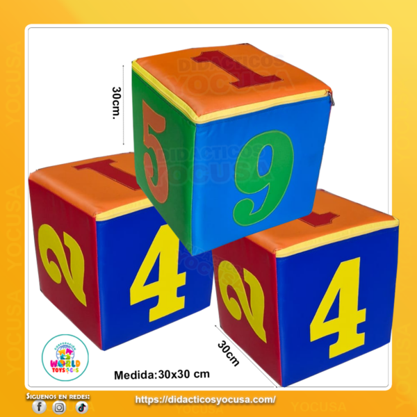 CUBO DE NUMEROS 30X30