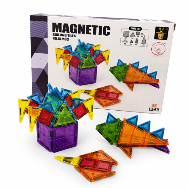 POLIEDRO IMANTADO X 48 PCS COLORES CAJA PLOMO -