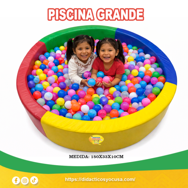 PISCINA GRANDE + 500 PELOTAS 150X33X10CM
