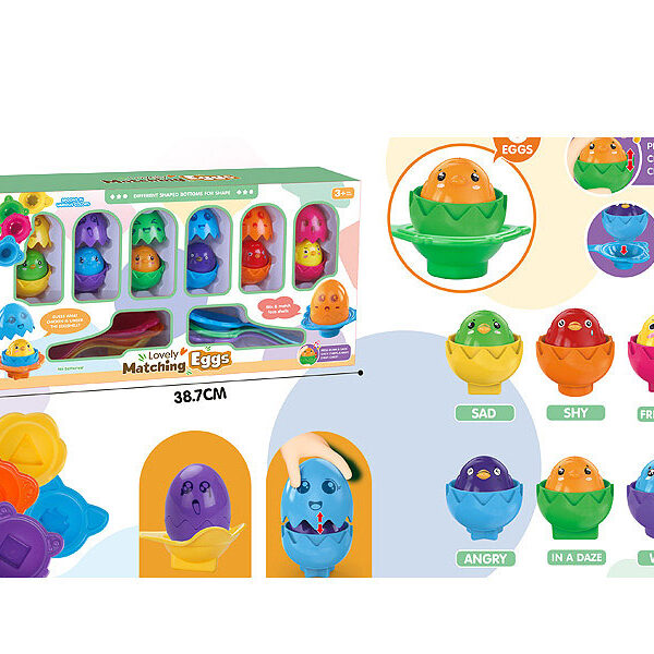 SET DE 6 HUEVITOS DE COLORES Y CUCHARITAS