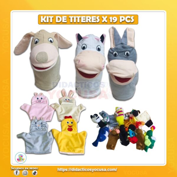 KITE DE TITERES X 19 PCS ( 3 G-12 DEDO-4 MANOPLA)