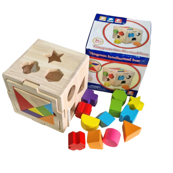 CUBO ENCAJE CON TANGRAN