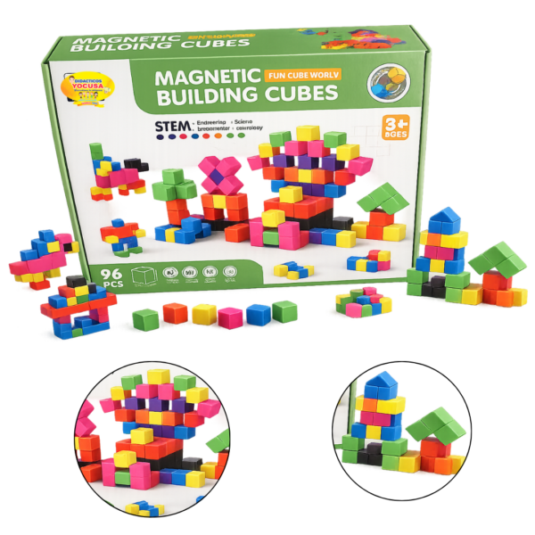 CUBOS DE COLORES IMANTADOS X 96 PCS