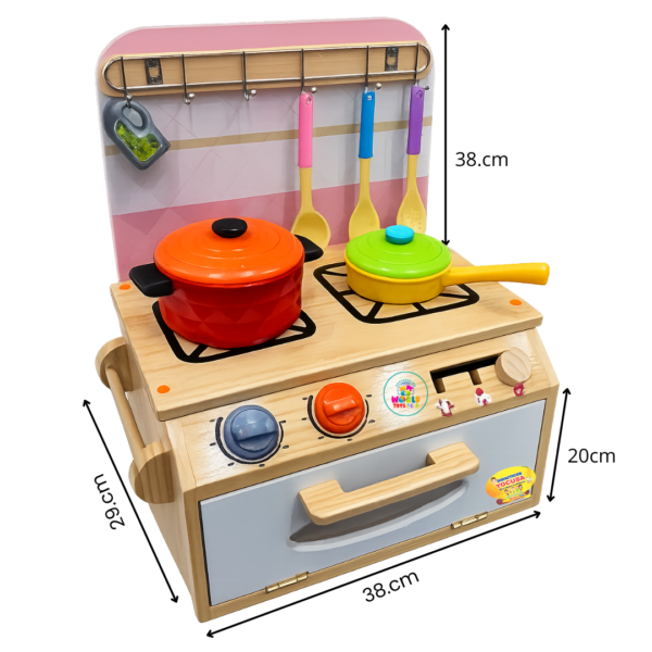 COCINA DE MADERA CON ACCESORIOS ARBOLITO