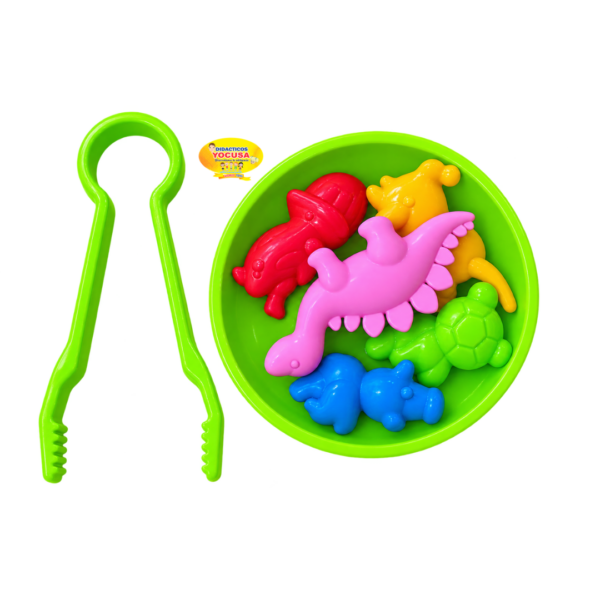 DIDACTICO MINI SARTEN Y PINZA Y ANIMALITOS 8 PCS