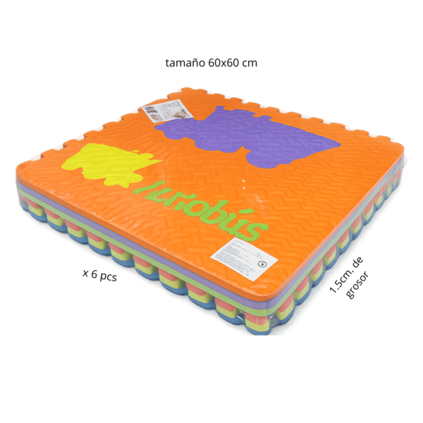 PISO 60X60 X 1.5CM X 6 COLORES