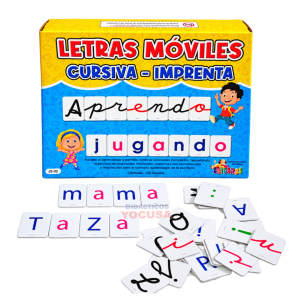 JUEGO DE LETRAS CURSIVA